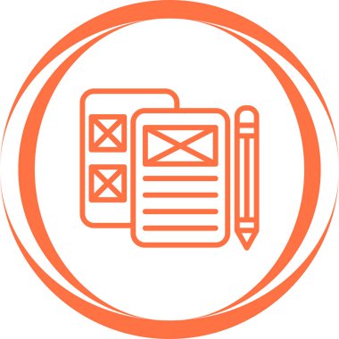 Düşük Sadakat Prototip Vektör Satır Simgesi Tasarımı