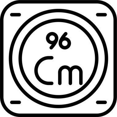 Kimyasal Element Web simgesi vektör çizimi