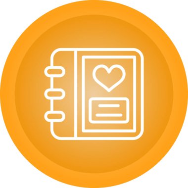 Romantik fotoğraf albümü web simgesi basit illüstrasyon