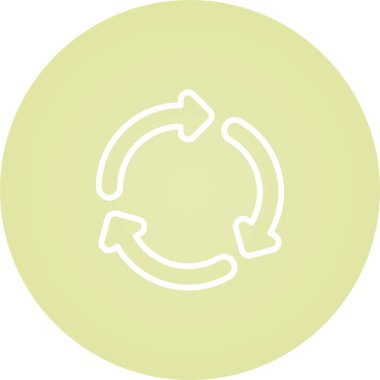 Geri dönüşüm sembolü. Web simgesi basit tasarım