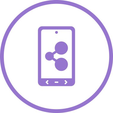 Paylaşmak. Web simgesi basit illüstrasyon