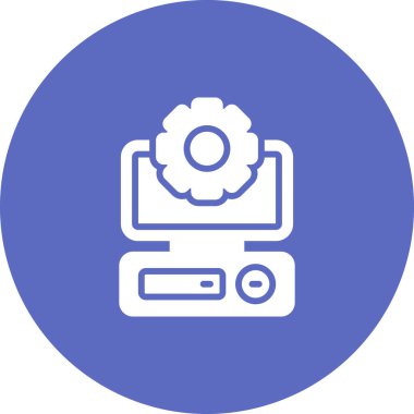 Bakım simgesi, servis aracı simgesi, vektör illüstrasyonu