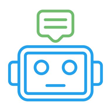 Chatbot 'lar. Web simgesi basit illüstrasyon