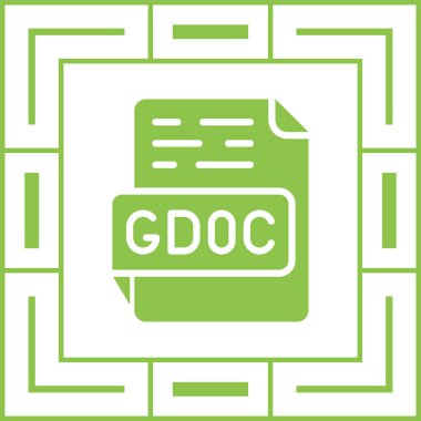 Gdoc file icon, document icon, vector illustration  clipart