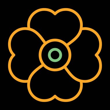 Kiraz çiçeği ikonu vektör illüstrasyonu 