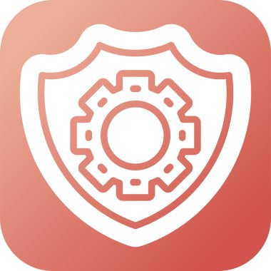 Bir kalkan simgesinin vektör illüstrasyonu