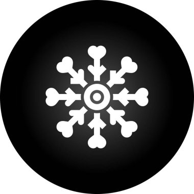 Kar Tanesi simgesi, basit web illüstrasyonu