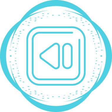 Vektör illüstrasyonu, Geri sarma düğmesi Simgesi