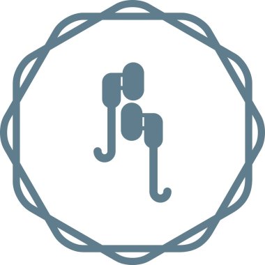 Kulaklıklar. Web simgesi basit illüstrasyon