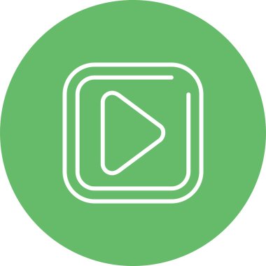 kare simgesi, vektör illüstrasyonunu çal