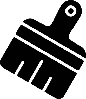 Boya fırçası simgesi, vektör illüstrasyonu basit tasarım