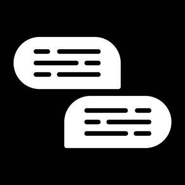 Konuşma baloncukları simgesi, sohbet işareti, ileti düğmesi, vektör illüstrasyonu