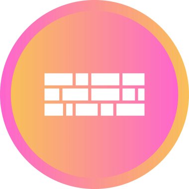 Tuğla duvar simge vektör çizim 