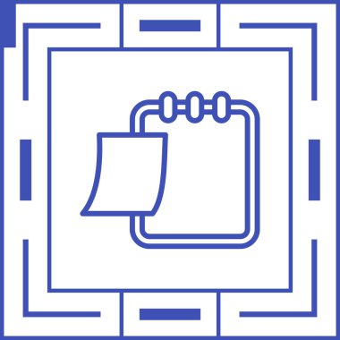 Yapışkan not simgesiyle not defteri yazılıyor. vektör illüstrasyonu  