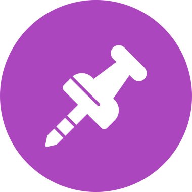 Pushpin web simgesi vektör illüstrasyonu