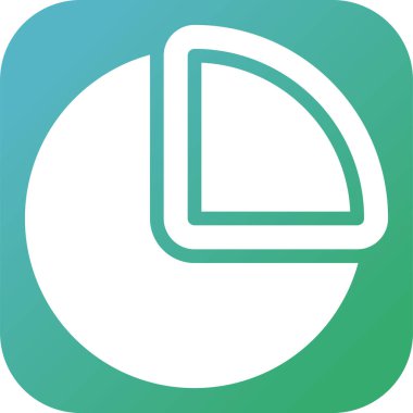 Pie Chart Simgesi modaya uygun düz stil. Web sitenizin tasarımı için grafik sembolü, logo, uygulama, UI. Vektör illüstrasyonu