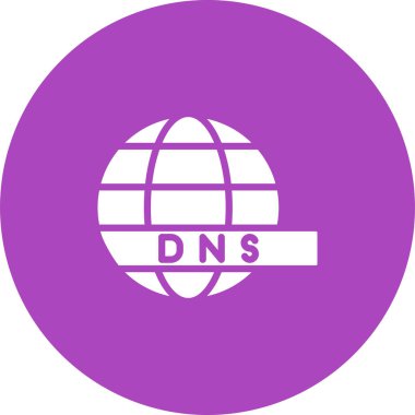 DNS Sunucu web simgesi, basit illüstrasyon