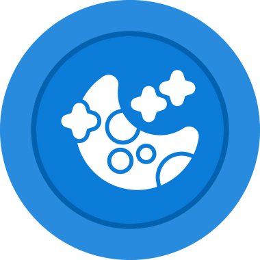 Ay ve yıldızların vektör illüstrasyonu web simgesi