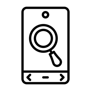 Arama simgesi vektör illüstrasyonu 