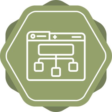 Site Harita simgesi, vektör illüstrasyonu basit tasarım