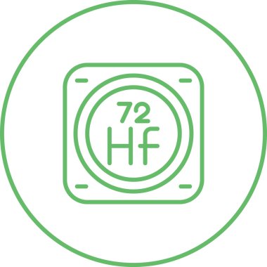 Kimyasal Element Web simgesi vektör çizimi