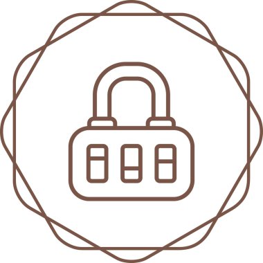 Beyaz arkaplanda asma kilit web simgesi, vektör illüstrasyonu 