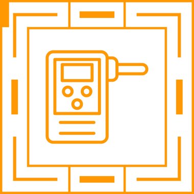 Breathalyzer web simgesinin vektör illüstrasyonu