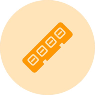 Ram Bellek Vektörü İşareti, Beyaz üzerine izole edilmiş doğrusal renkli Pictogram. Rastgele Erişim Bellek Sembolü, Logo İllüstrasyonu.