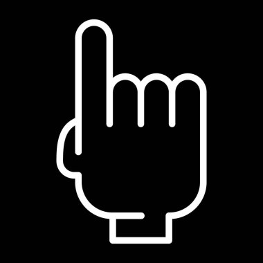 el simgesi, vektör illüstrasyonu basit tasarım