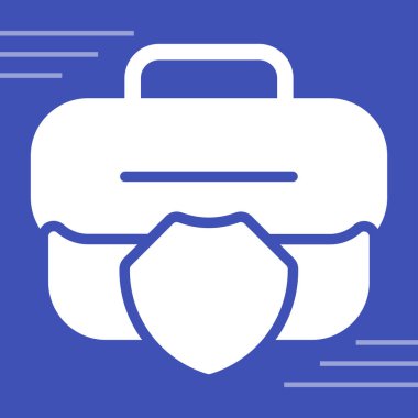 Güvenli evrak çantası vektör illüstrasyonu