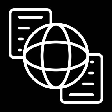 Belge Paylaşımı Web simgesi vektör çizimi