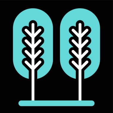 Ağaçlar. Web simgesi basit illüstrasyon 