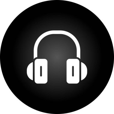 kulaklık web simgesi, vektör çizim 