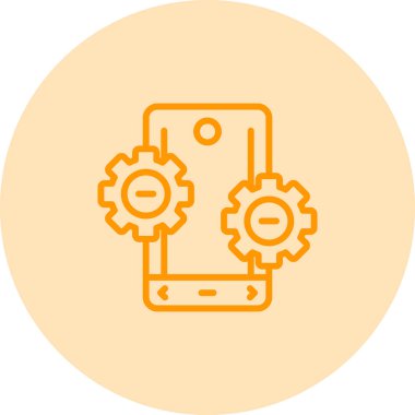 akıllı telefon web simgesi vektör çizimi 