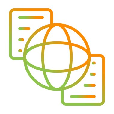 Belge Paylaşımı Web simgesi vektör çizimi