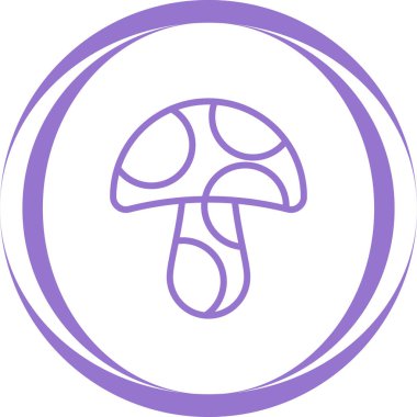 Mantar. Web simgesi basit illüstrasyon 