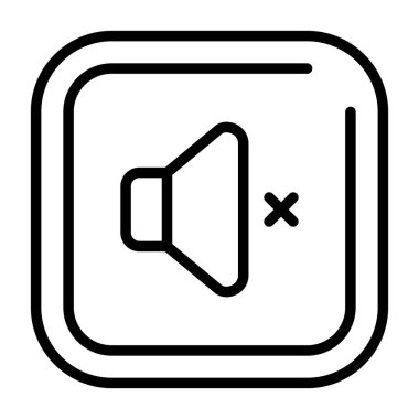 Cilt Dilsiz Kare Simgesi, Renkli Vektör İllüstrasyonu