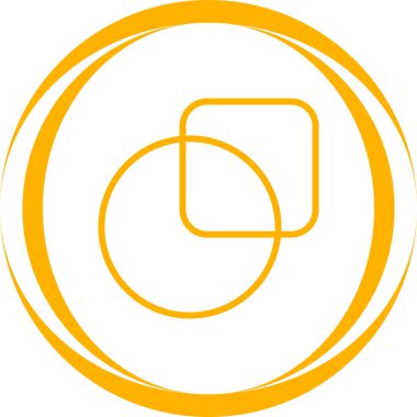 Basit düz şekil simgesi vektörü