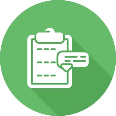 konuşma balonu vektör illüstrasyonlu belge simgesi