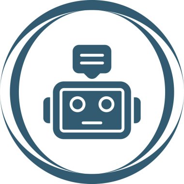 Chatbot 'lar. Web simgesi basit illüstrasyon