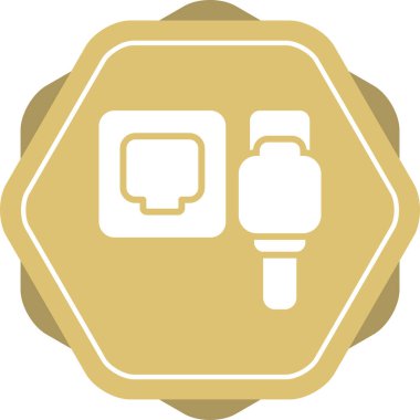 Ethernet web simgesinin vektör illüstrasyonu