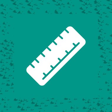 cetvel web simgesi basit illüstrasyon