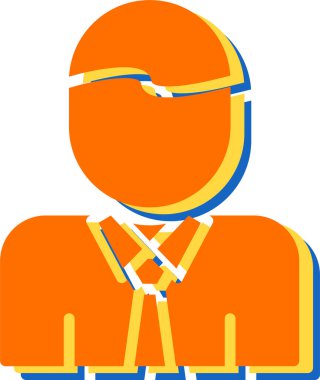 Muhasebeci avatar simgesinin vektör çizimi