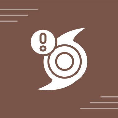 Kasırga hakkında mesaj göndermenin basit doğrusal çizimi