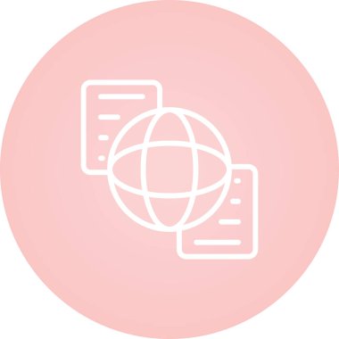 Belge Paylaşımı Web simgesi vektör çizimi