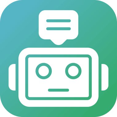 Chatbot 'lar. Web simgesi basit illüstrasyon