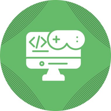 Oyun Tasarım simgesi, vektör illüstrasyonu basit tasarım