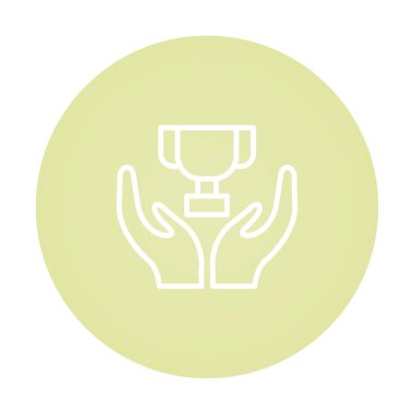 Kupa. Web simgesi basit illüstrasyon