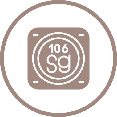 Kimyasal Element Web simgesi vektör çizimi