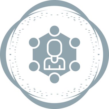Ağ Segmentasyonu Web simgesi, basit vektör illüstrasyonu 